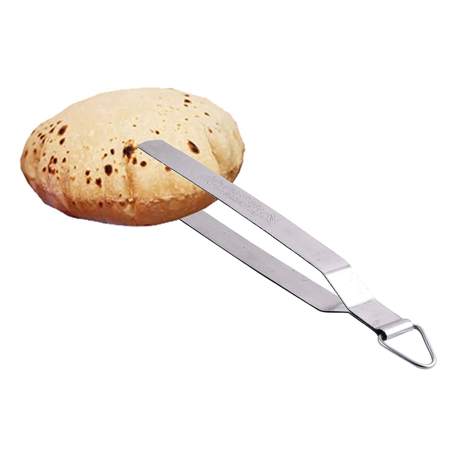 dynore stainless steel chapati roti chimta with pakkad utensil holder