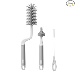 LILBEE 3-in-1 Silicone Baby Bottle Brush Set