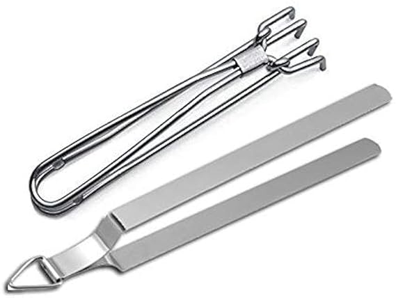 dynore stainless steel chapati roti chimta with pakkad utensil holder