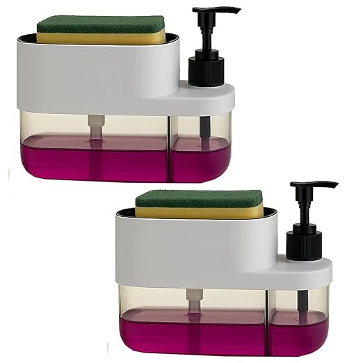 BENAVJI Outdoor Living 3 in 1 Liquid soap Dispenser with Sponge