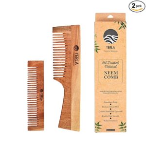 YERLA Handemade Kacchi Neem Wooden Comb