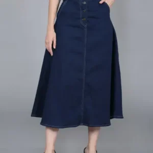 Codaisy Denim A-Line Midi Skirt